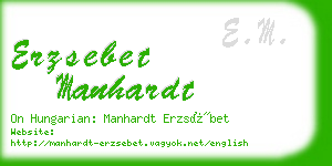 erzsebet manhardt business card